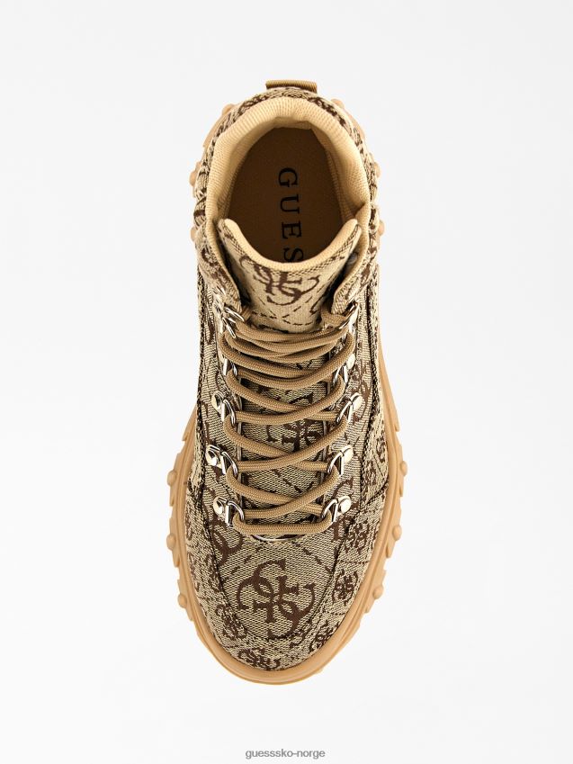 Guess solgte 4g logo ankelstøvel beige beige kvinner F0LJ805532