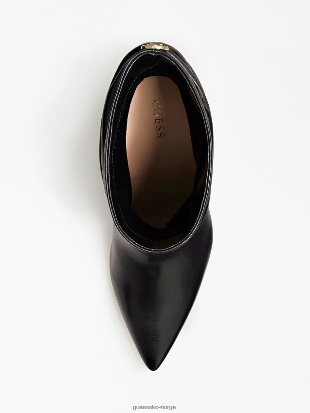 Guess sorte dabbi ankelstøvletter i ekte skinn svart kvinner F0LJ803093