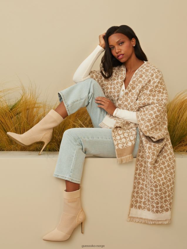 Guess strikkede støvletter med hæl taupe taupe kvinner F0LJ807439