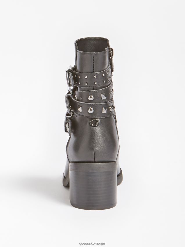 Guess svart colleen ankelstøvlett i ekte skinn svart kvinner F0LJ805779