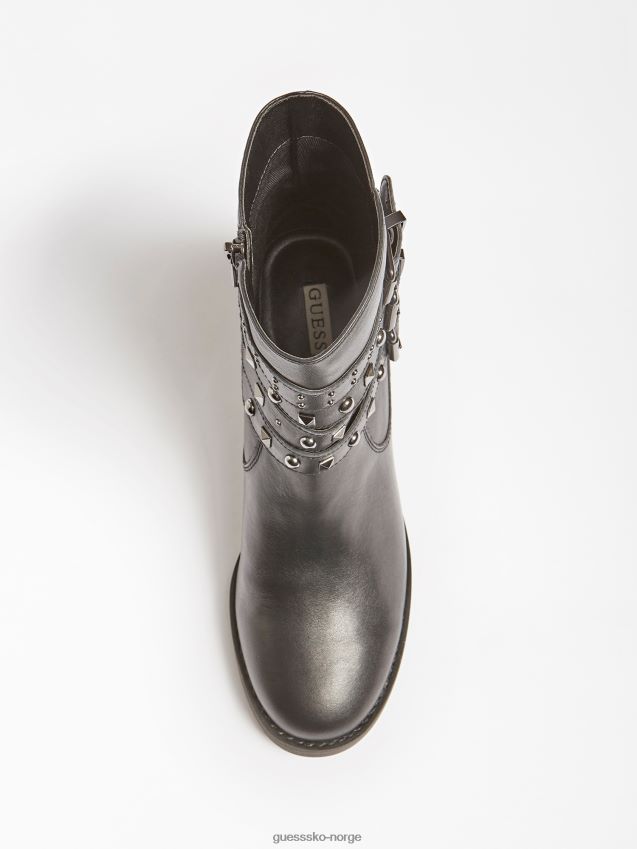 Guess svart colleen ankelstøvlett i ekte skinn svart kvinner F0LJ805779