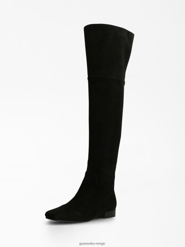 Guess svart finnola støvel i ekte skinn svart kvinner F0LJ805695