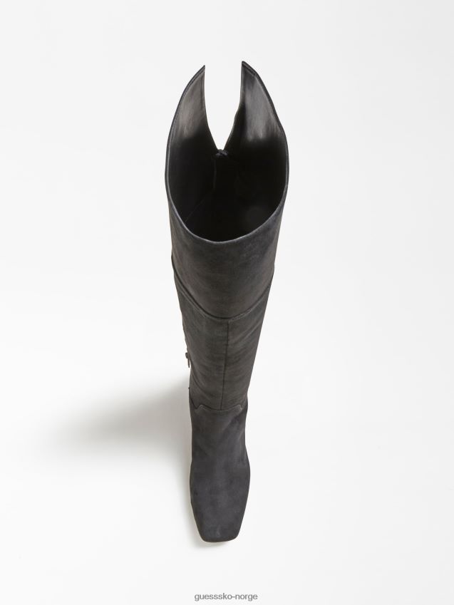 Guess svart finnola støvel i ekte skinn svart kvinner F0LJ805695