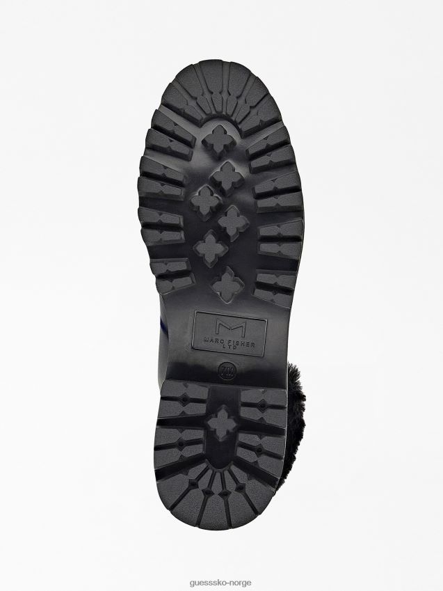 Guess svart fuskepels issa lave støvler svart kvinner F0LJ803192