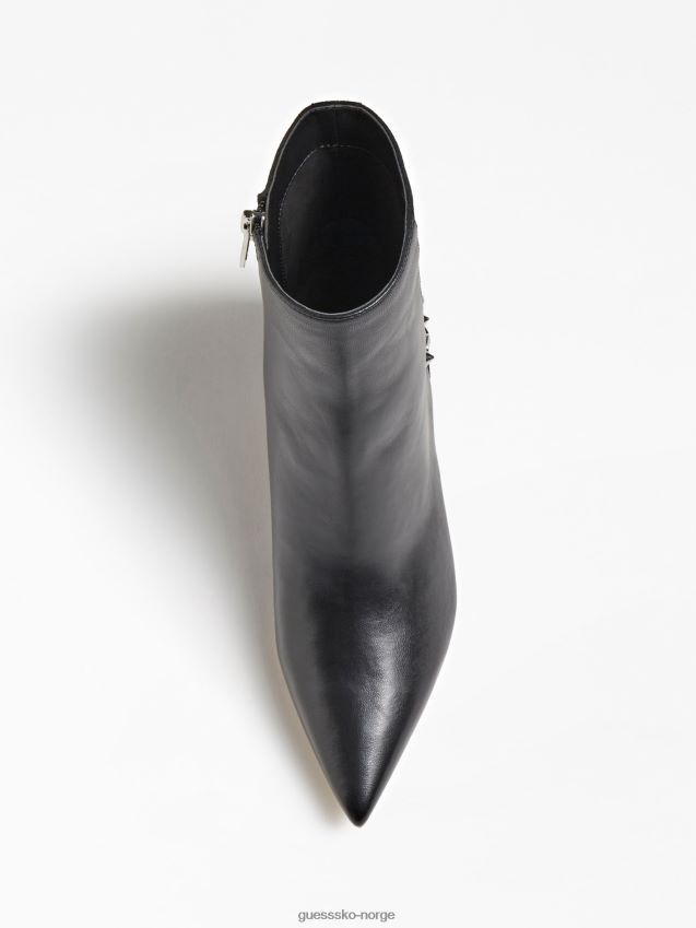 Guess svart hibah lav støvel i ekte skinn svart kvinner F0LJ802897