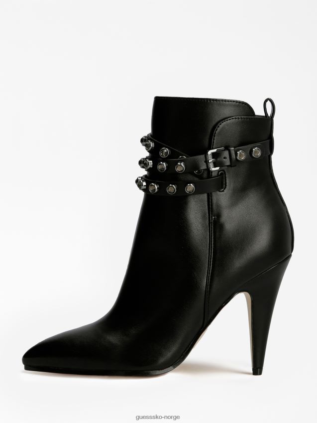 Guess svart jessia bootie i ekte skinn svart kvinner F0LJ806639
