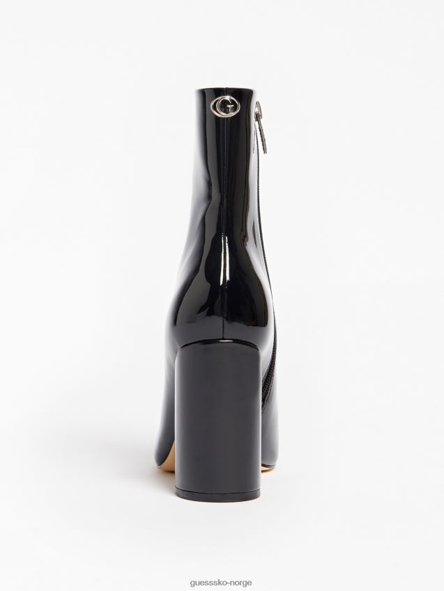 Guess svart lakken begerbeger lave støvler svart kvinner F0LJ803599