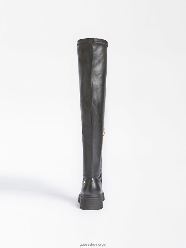 Guess svart lori støvel med rund tå svart kvinner F0LJ803926