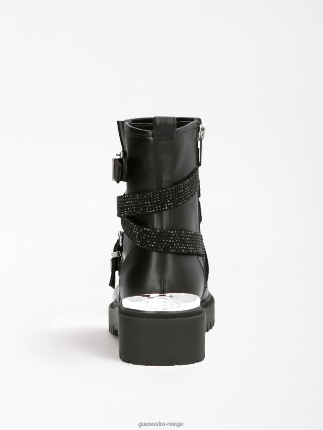 Guess svart ornina rhinestone ankelstøvel svart kvinner F0LJ805648
