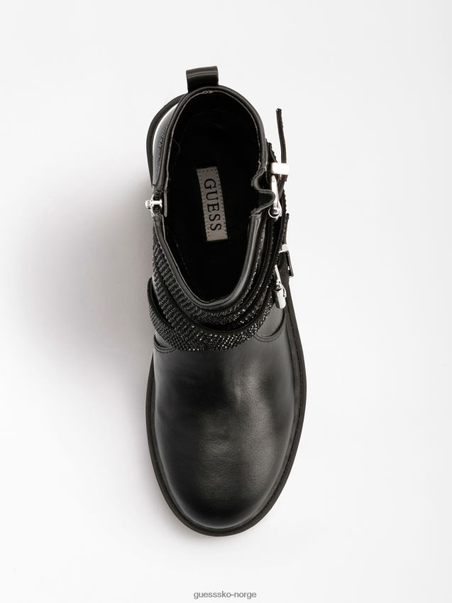 Guess svart ornina rhinestone ankelstøvel svart kvinner F0LJ805648