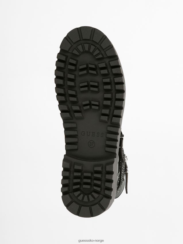 Guess svart ornina rhinestone ankelstøvel svart kvinner F0LJ805648