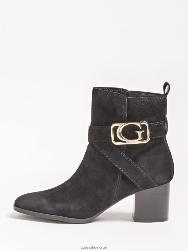 Guess svart patina ankelstøvlett i semsket skinn svart kvinner F0LJ805722
