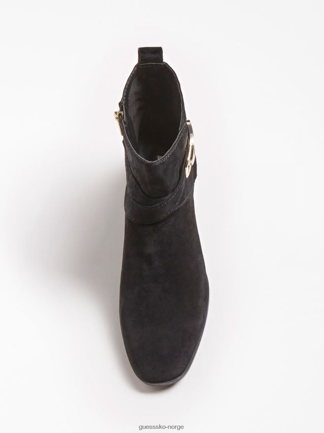 Guess svart patina ankelstøvlett i semsket skinn svart kvinner F0LJ805722