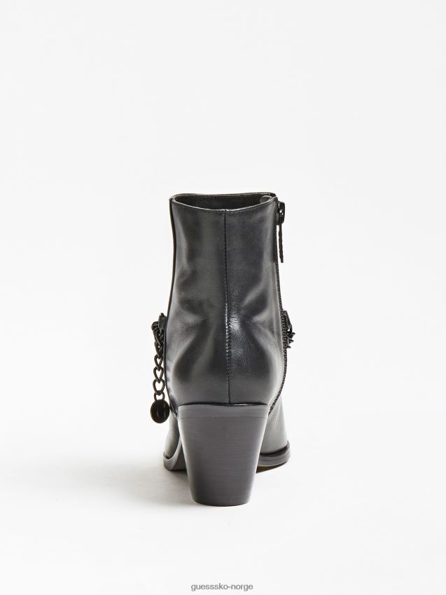 Guess svart patziy ankelstøvlett i ekte skinn svart kvinner F0LJ805677