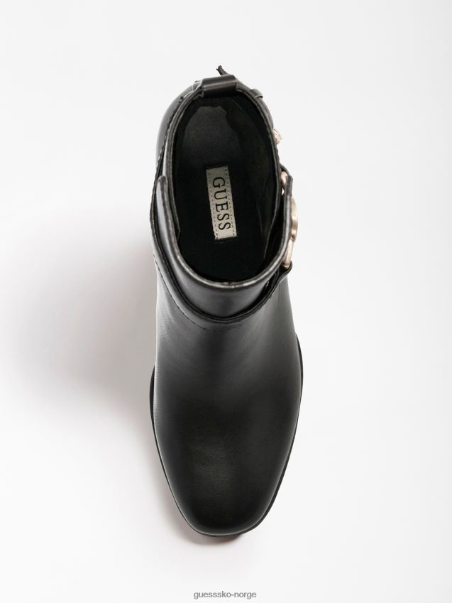 Guess svart pertesa ankelstøvel i ekte skinn svart kvinner F0LJ806640