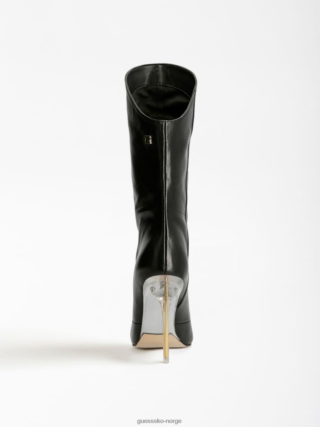 Guess svart samwell ankelstøvlett i ekte skinn svart kvinner F0LJ806755