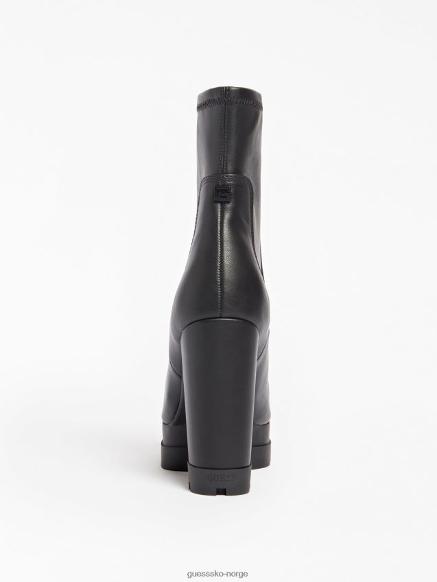 Guess svarte bimber-lave støvler i imitert skinn svart kvinner F0LJ803854