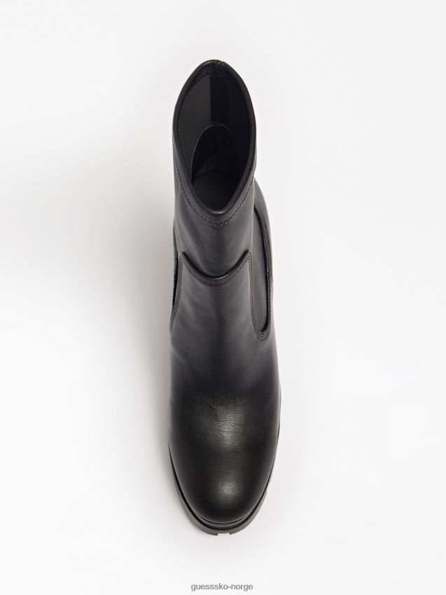 Guess svarte bimber-lave støvler i imitert skinn svart kvinner F0LJ803854