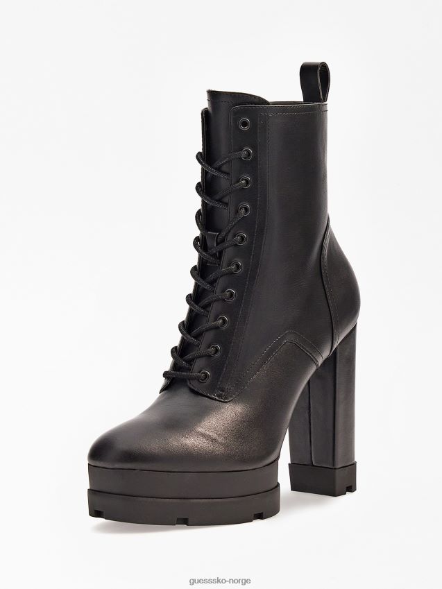 Guess svarte ekte skinnsedler lave støvler svart kvinner F0LJ802685