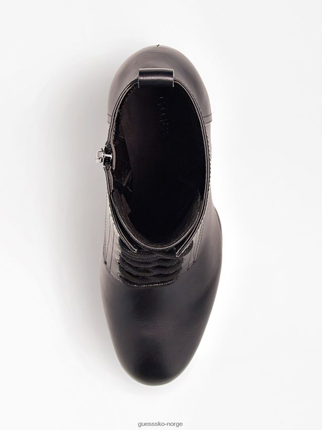 Guess svarte ekte skinnsedler lave støvler svart kvinner F0LJ802685