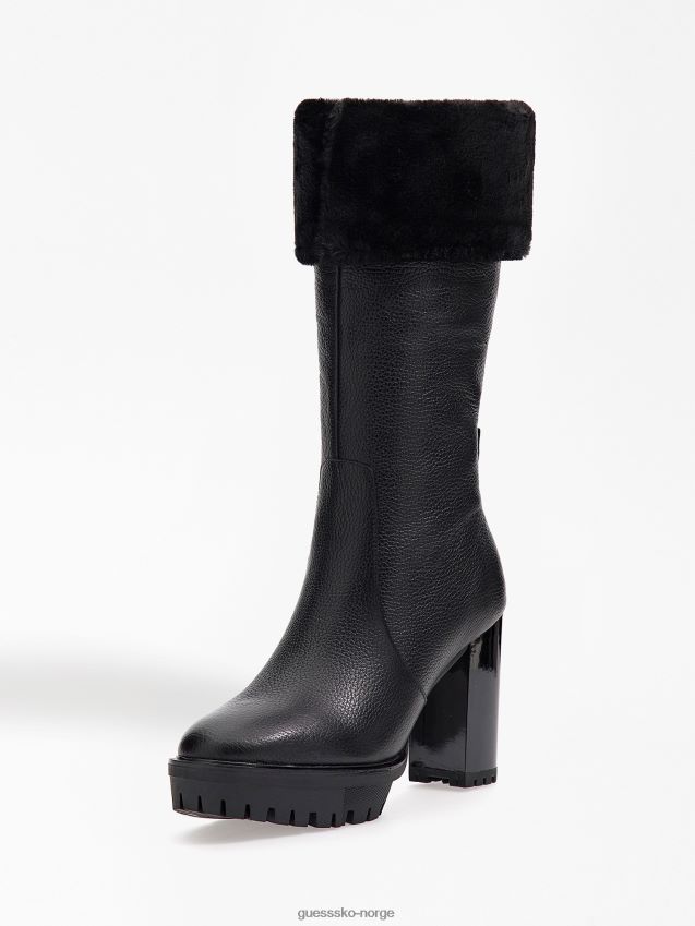 Guess svarte fuskepels-timottøvler svart kvinner F0LJ803566