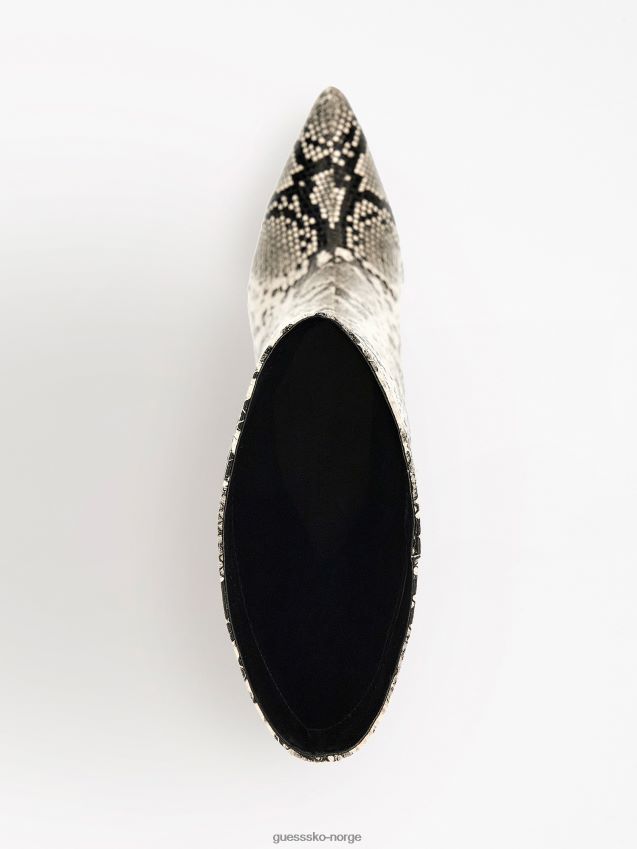 Guess svarte høye dayton-støvler med pytontrykk svart kvinner F0LJ803920