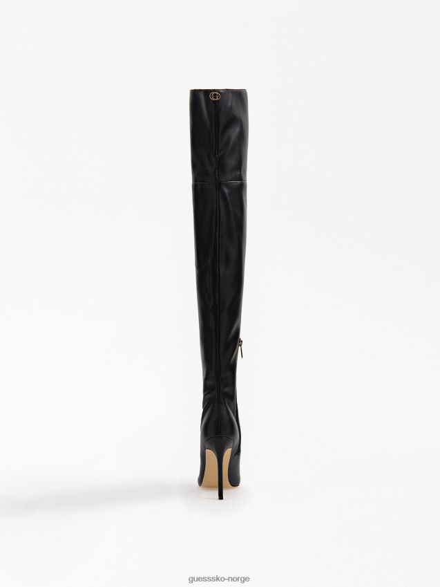 Guess svarte imiterte skinn amaze høye støvler svart kvinner F0LJ802666