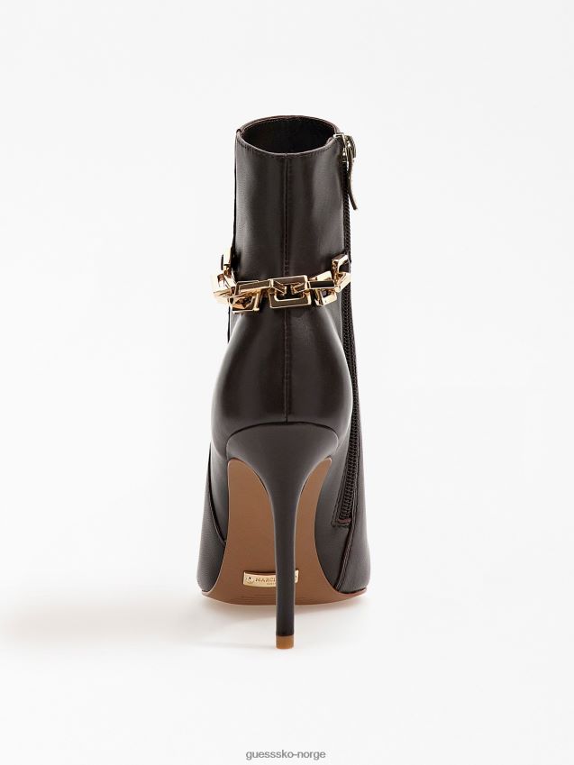 Guess svarte marciano ankelstøvletter i ekte skinn svart kvinner F0LJ805519