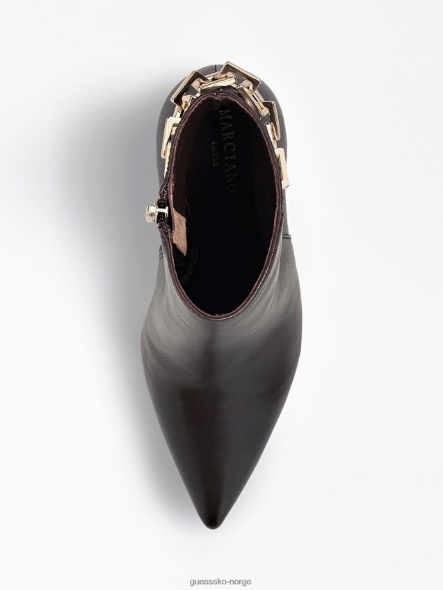 Guess svarte marciano ankelstøvletter i ekte skinn svart kvinner F0LJ805519