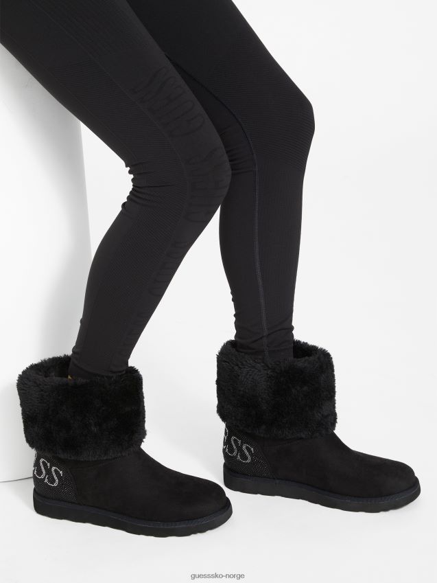 Guess svarte multi glitrende faux-shearling støvler svart multi kvinner F0LJ807492