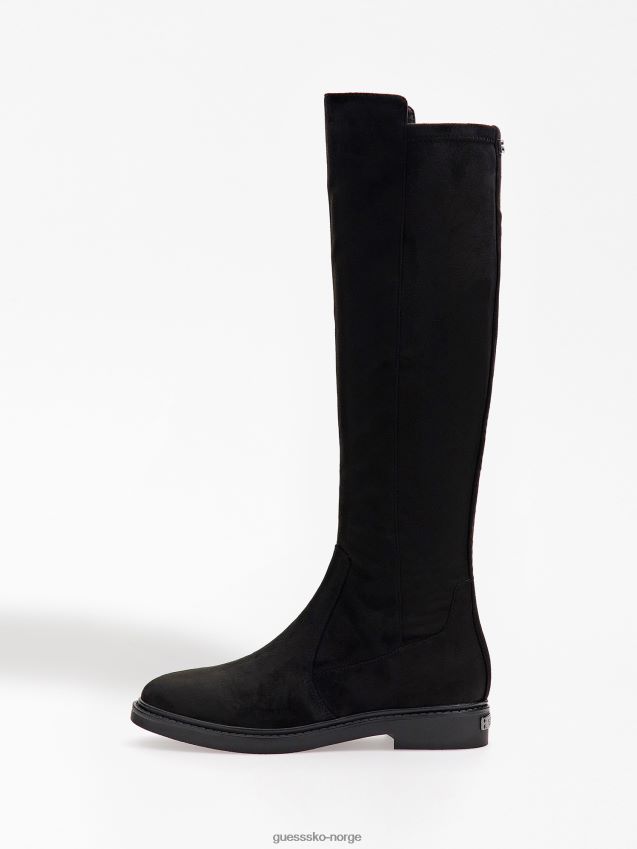 Guess svarte semskede faeya høye støvler svart kvinner F0LJ805516