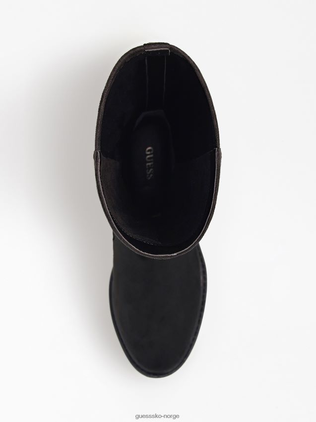 Guess svarte semskede faeya høye støvler svart kvinner F0LJ805516