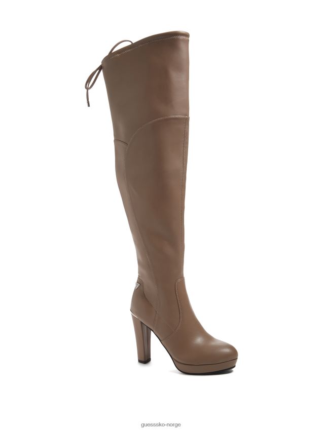 Guess taupe ladawn over-the-knee støvler taupe kvinner F0LJ807509