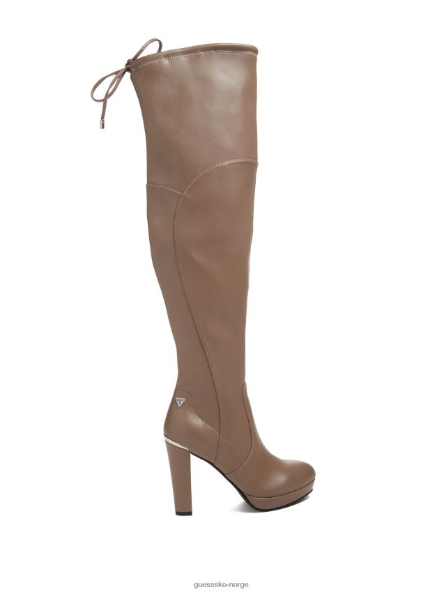 Guess taupe ladawn over-the-knee støvler taupe kvinner F0LJ807509