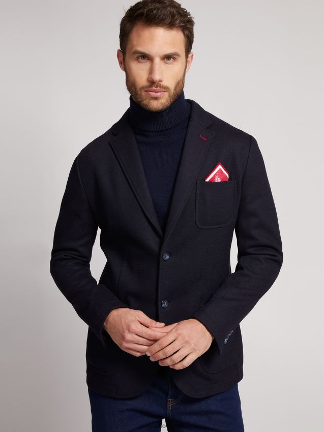 Guess blå blazer med lommer blå menn F0LJ801261