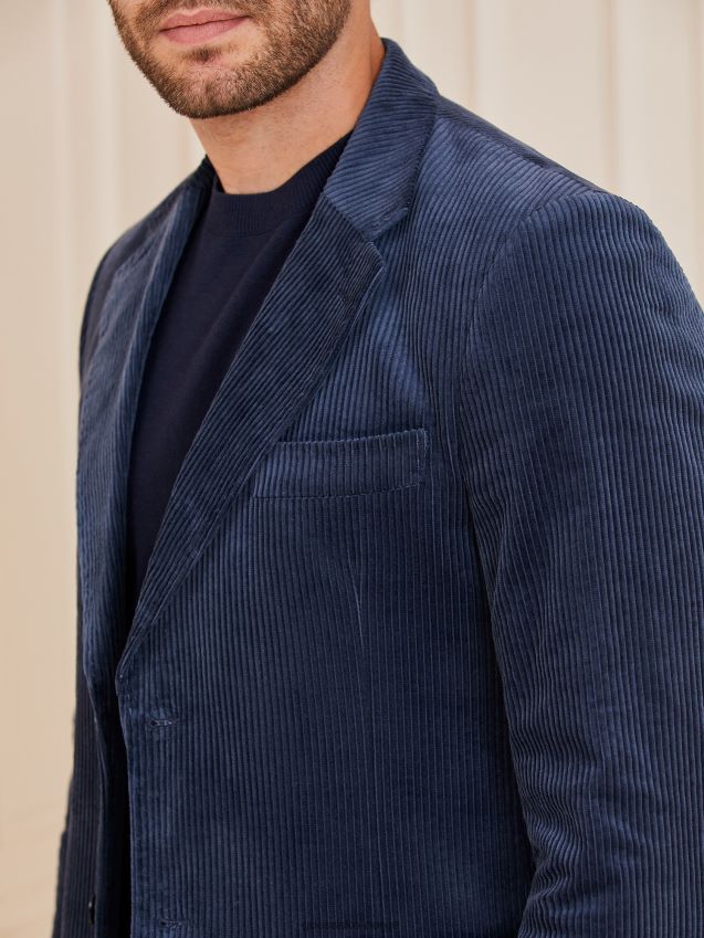 Guess blå marciano cordfløyelblazer blå menn F0LJ801531