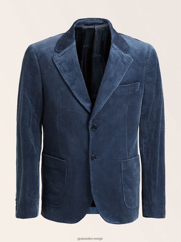 Guess blå marciano cordfløyelblazer blå menn F0LJ801531