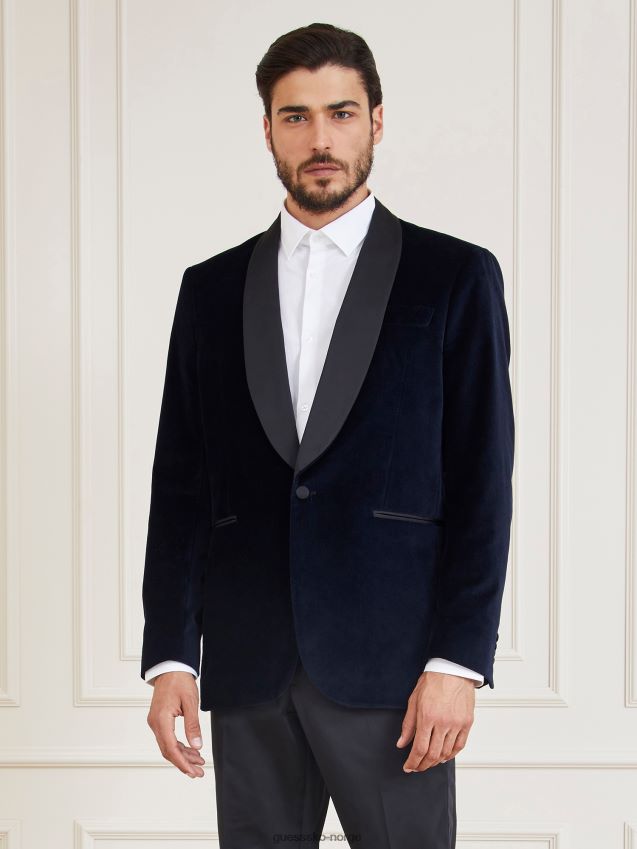 Guess blå marciano smock-blazer blå menn F0LJ80122