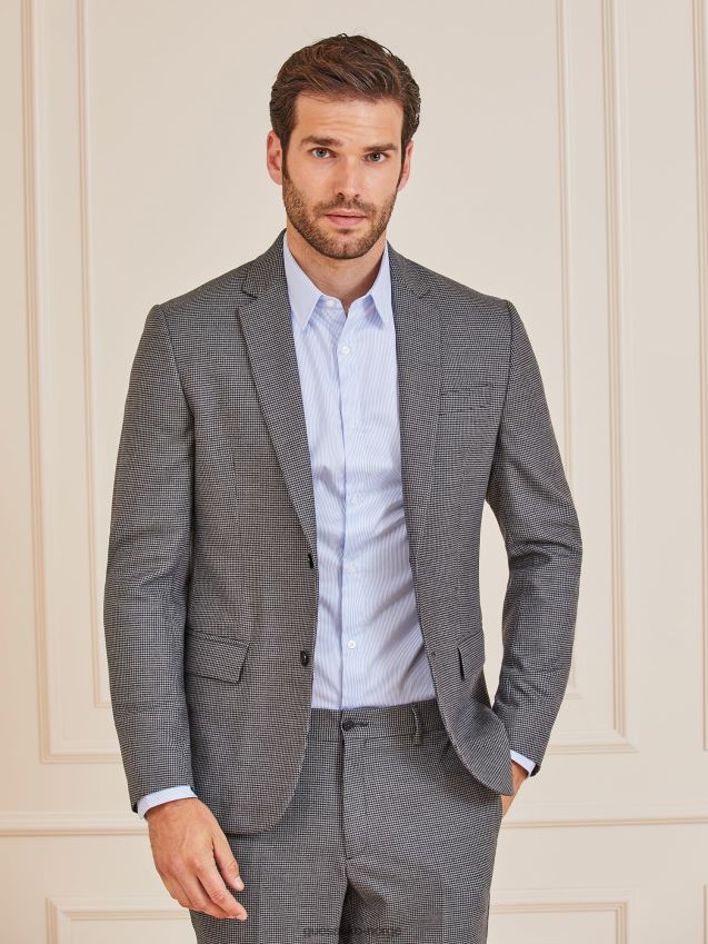 Guess blazer i marciano ullblanding svart svart menn F0LJ801550