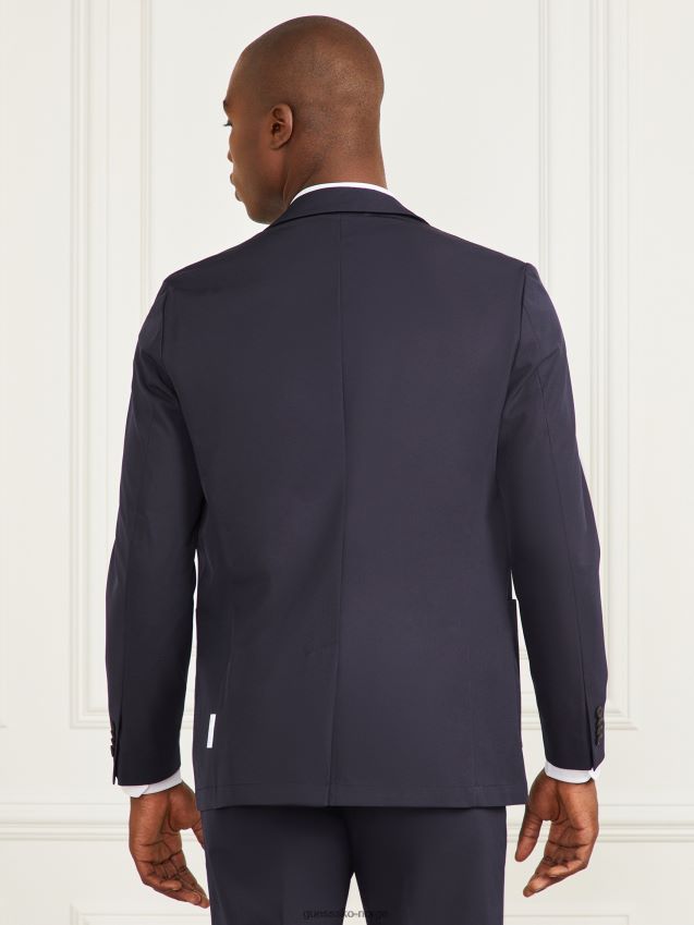 Guess bleu lgant gary patch blazer bleu lgant menn F0LJ8010543
