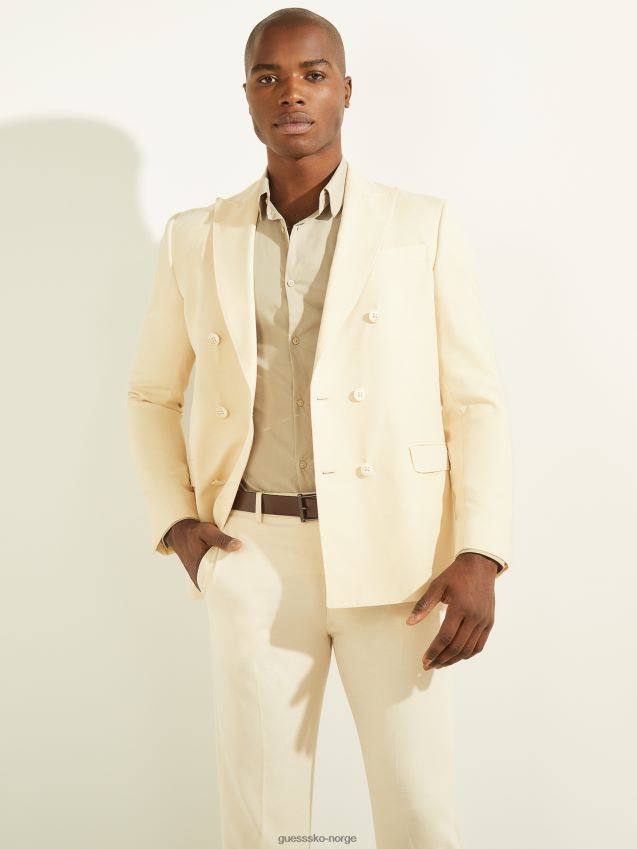 Guess creme brulee øko dobbelspent blazer creme brulee menn F0LJ8010604