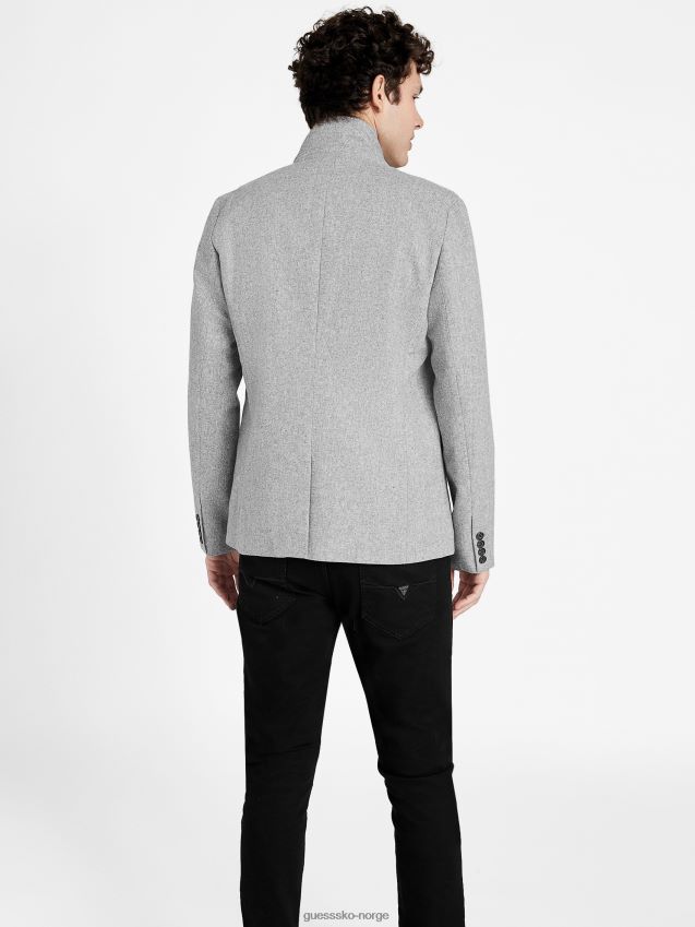 Guess grå multi fairfax blazer i ullblanding grå multi menn F0LJ807965