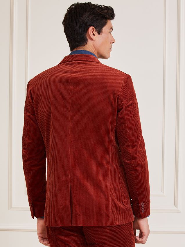 Guess marciano cordfløyel blazer burgunder burgunder menn F0LJ801187
