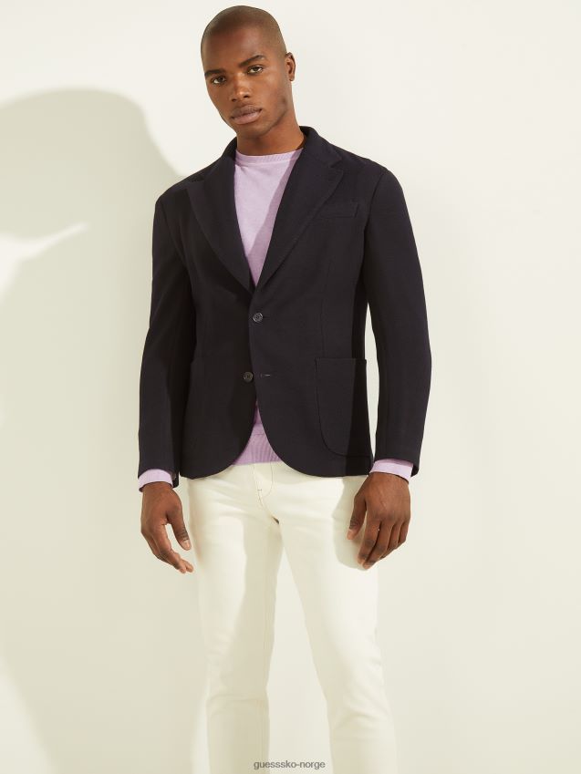 Guess silkeblå blazer med slank lapp silkeblått menn F0LJ8010759