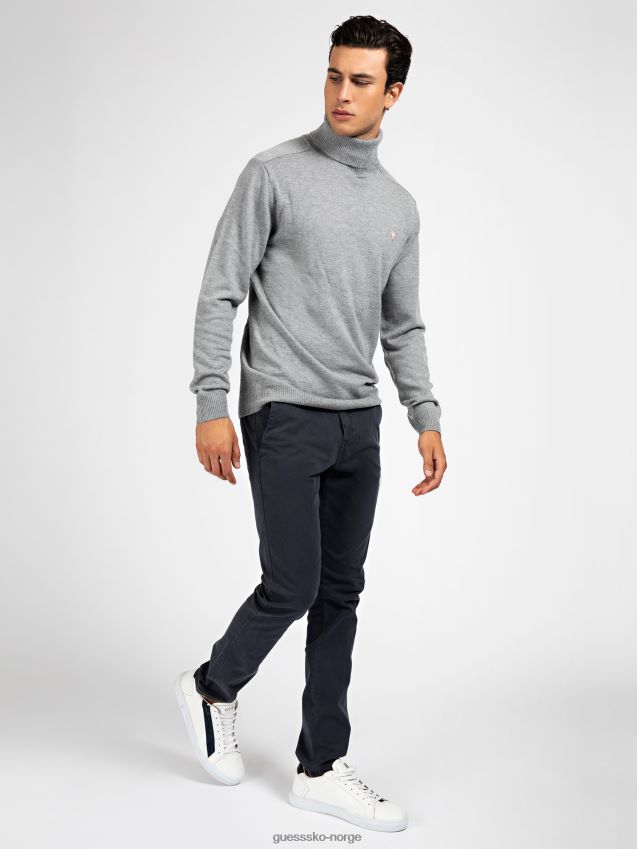 Guess all over print skinny fit bukse blå multi blå multi menn F0LJ801398