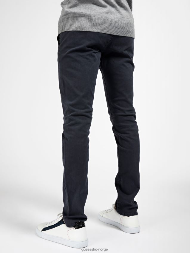 Guess all over print skinny fit bukse blå multi blå multi menn F0LJ801398