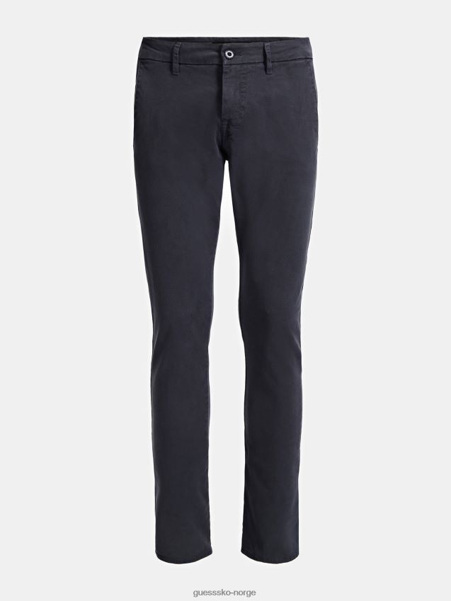 Guess all over print skinny fit bukse blå multi blå multi menn F0LJ801398