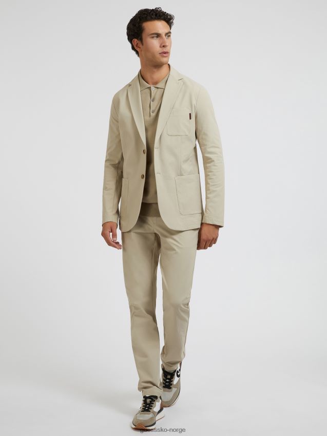 Guess beige teknisk bukse med normal passform beige menn F0LJ80786