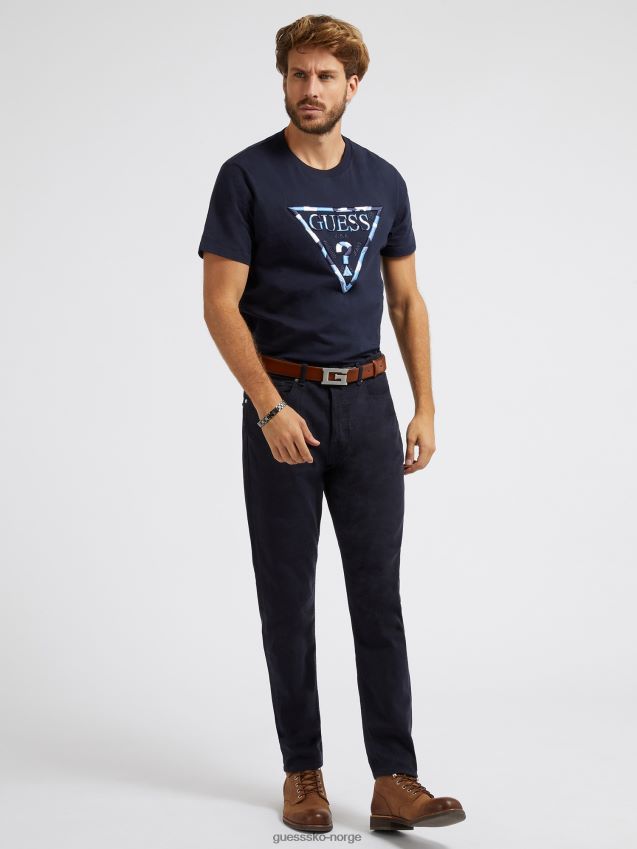 Guess blå bukse med avslappet passform blå menn F0LJ80288