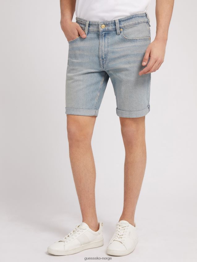 Guess blå denimshorts med smal passform blå menn F0LJ80173
